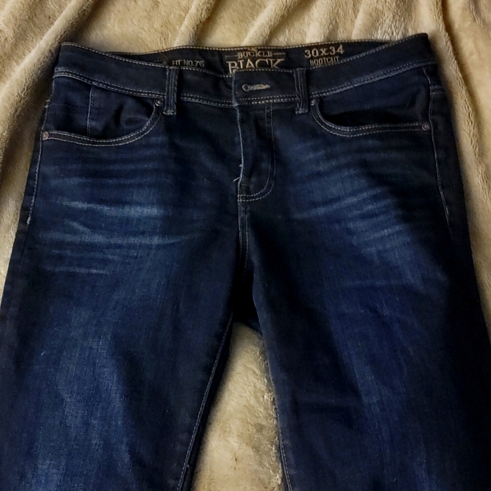Buckle Black Bootcut Jeans